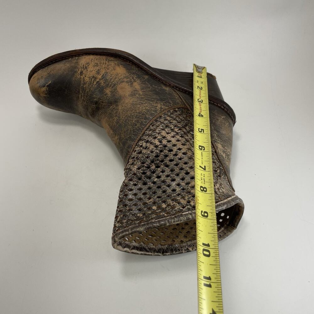 Bed Stu Cobbler Series Womens 9.5 Brown Distressed Leather Wedge Ankle Boots - Picture 10 of 14